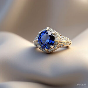 Neelam stone ring