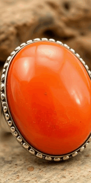 Original Coral Stone Red 10 Carat